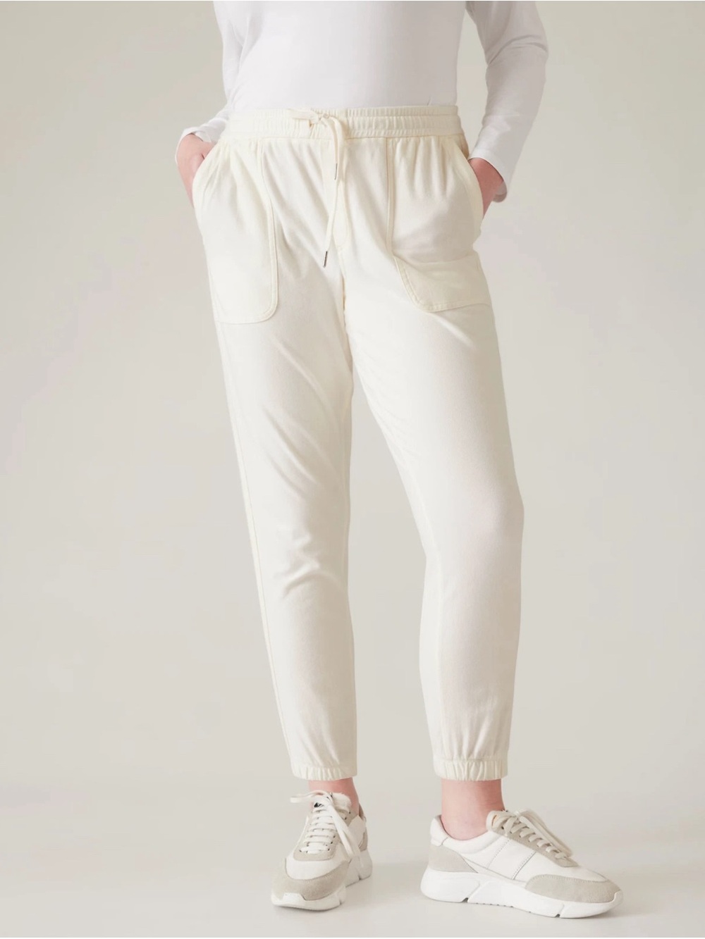 ATHLETA Women’s Jogger Pants Magnolia White #988043 Size US 1X- LIKE NEW